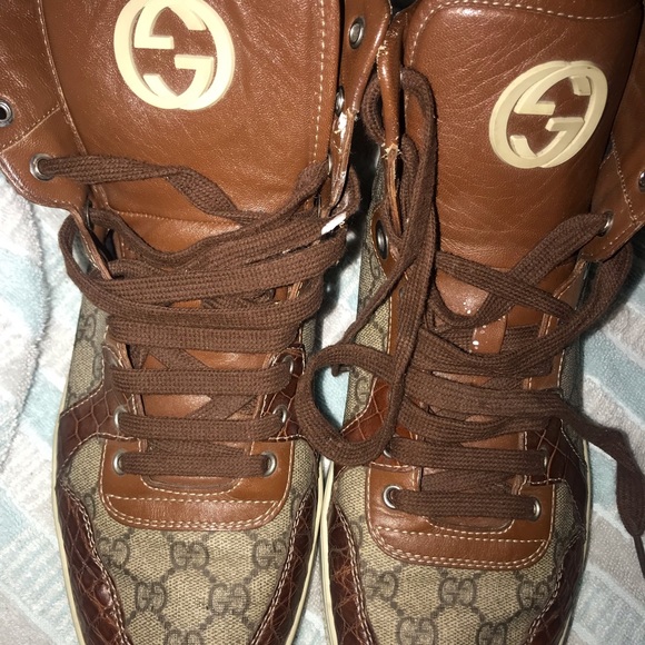 Gucci Shoes Mens Brown Gucci Tennis Shoes Poshmark